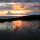 Sunset over the lake